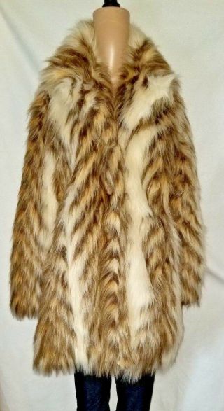 Vintage Faux Fur Coat Animal Print