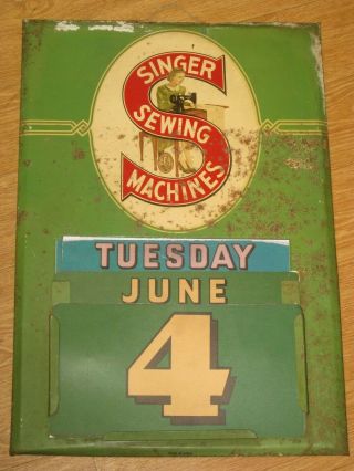 Vintage Singer Sewing Machine Calendar,  Complete Set,  Made In Usa
