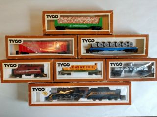 Vintage Tyco 1979 Ho " Clementine Gold Mining Company " Locomotive And Car Set