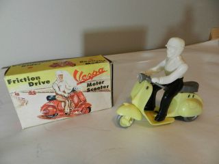 Vintage Toy Vespa Motor Scooter - Lambretta Scooter - W/ Box - Vintage Motorcycle