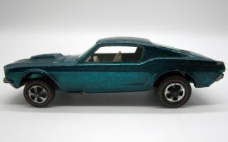 Vintage 1968 Hot Wheels Green Custom Mustang Redline Redlines Car - Usa