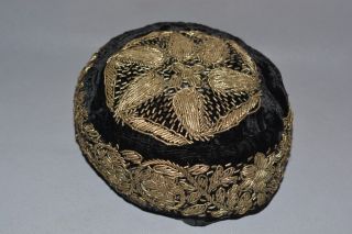 Vintage Embroidery Skull Cap Kufi Hat Muslim Islamic Turkmen Uzbek Handmade