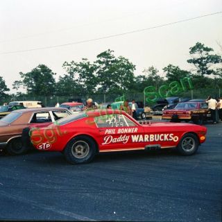 Vintage 46mm Drag Racing Photo Negative Phil Bonner Daddy Warbucks Funny Car