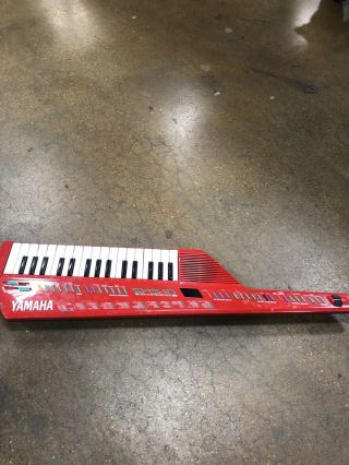Yamaha Shs - 10r Red Keytar Fm Digital Keyboard Vintage 1987
