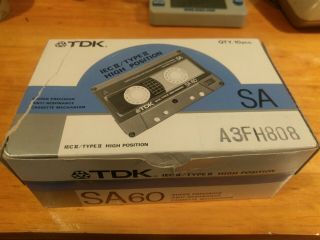 10 Vintage Tdk Sa 60 Iec Ii / Type Ii Blank Cassette Tapes Sa - 60n Iob