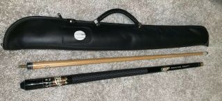 Vintage Miller Draft Pool Table Cue Stick Man Cave Item With Case