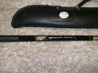 VINTAGE Miller Draft Pool Table Cue Stick Man Cave Item With Case 3