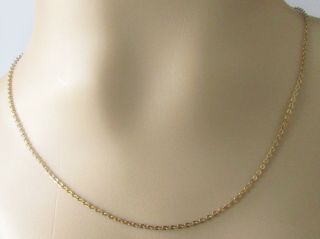 Vintage 9ct Yellow Gold Fancy Link (1.  8g) Chain (15inches)