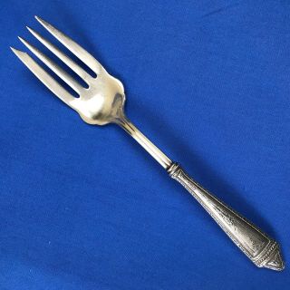 Lovely Antique Sterling Silver Cold Meat Serving Fork 8 7/8 "