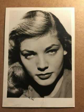 Lauren Bacall Stunning Rare Very Early Vintage Signed Photo 1944 Have Have Not