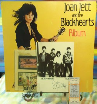 Joan Jett - Vintage Signed Photo,  1985 Ticket Stub,  Other Stuff