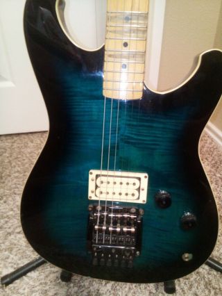 1983 IBANEZ ROADSTAR II RS315 RARE BLUE BURST FLAME with Washburn Wonderbar 5