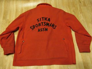 Vintage Filson Mackinaw Cruiser Scarlet Red Sitka Sportsman Embroidered