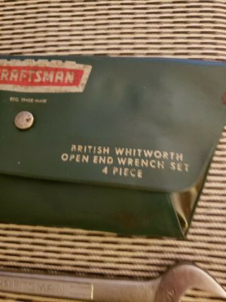 Vintage CRAFTSMAN BRITISH STANDARD WHITWORTH WRENCH SET 2