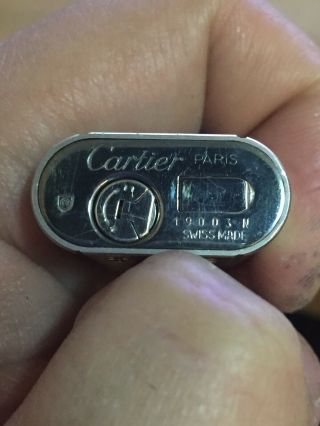 Authentic Cartier Lighter Silver And Gold Rivets vintage 6