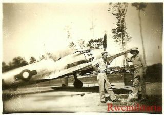 Org.  Photo: Australians W/ Japanese Ki - 84 Fighter Plane; East Indies,  1945