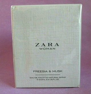 Zara Woman Freesia & Musk Vintage Eau De Toilette Spray 100 Ml 3.  4 Oz