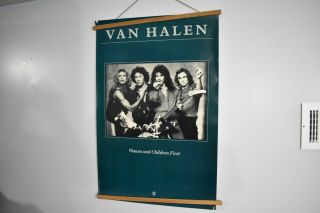Vintage Rare 35 " X 23 " 1980 Van Halen Band Poster Women Children