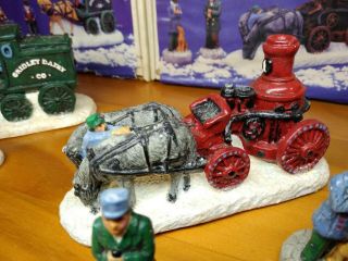 Rare Vintage Wee Crafts Decorations Beautifully Painted Fire,  Ice,  & Dairy wagon 4