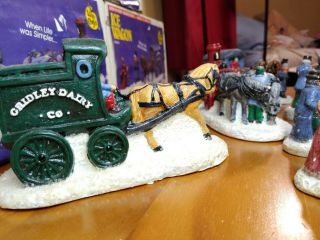 Rare Vintage Wee Crafts Decorations Beautifully Painted Fire,  Ice,  & Dairy wagon 8