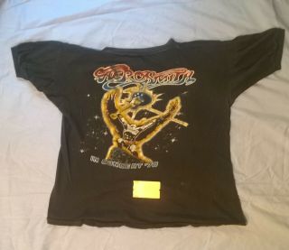 Authentic Vintage Aerosmith Concert T - Shirt / ticket stub 1978 2