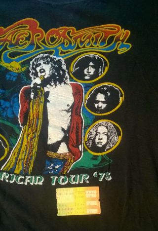 Authentic Vintage Aerosmith Concert T - Shirt / ticket stub 1978 5