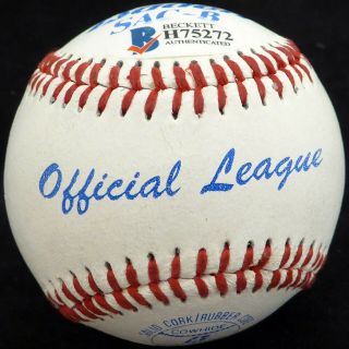 Randy Johnson Autographed Baseball Mariners Vintage Rookie Era Beckett H75272 2