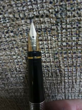 Vintage Parker 75 Sterling Silver Cisele Fountain Pen pencil set made in France 7