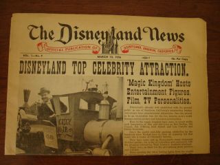 Old Vintage 1956 Disneyland News Souvenir Newspaper Red Skelton Cover