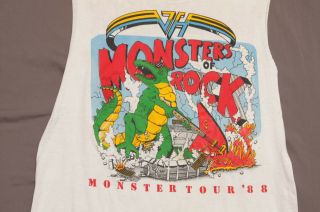 Vtg Van Halen Monsters Of Rock 1988 Shirt Tour Concert 80 