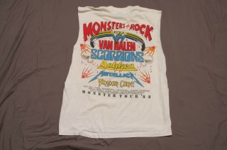 Vtg Van Halen Monsters Of Rock 1988 Shirt tour concert 80 ' s Metallica Scorpions 4