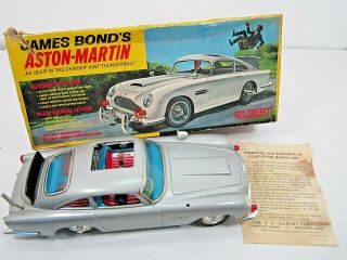 Vintage 1965 Gilbert James Bond Aston - Martin Car Not Toy