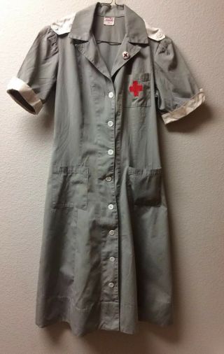 Fabulous Rare Vintage 1940s Red Cross Nurses Uniform,  Collectable Item - Size 12
