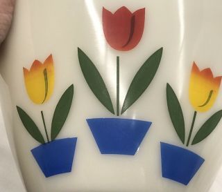 Vintage Fire King Splash Proof Tulip Bowls 4 Piece Set 3