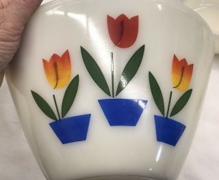 Vintage Fire King Splash Proof Tulip Bowls 4 Piece Set 5