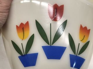 Vintage Fire King Splash Proof Tulip Bowls 4 Piece Set 6