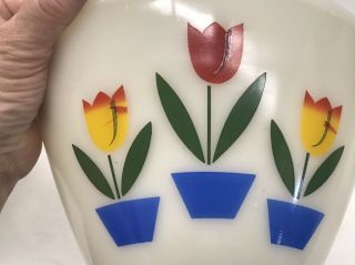 Vintage Fire King Splash Proof Tulip Bowls 4 Piece Set 8