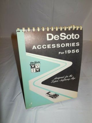 1956 Desoto & Plymouth Accessories Booklet Brochure Bound Tires Wipers Radio Vtg