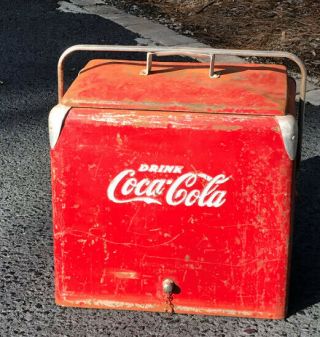 Coca Cola cooler vintage ice chest Coke 2