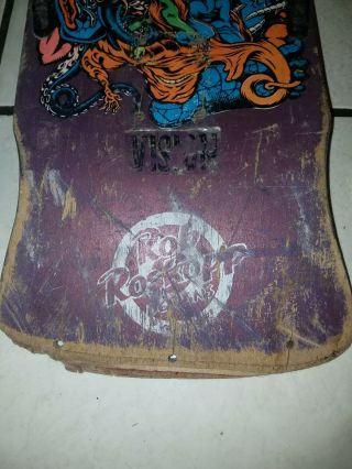 Rare 1980 ' s Vintage Santa Cruz Rob Roskopp skateboard deck 5