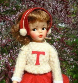 Vintage 1960s 12 " Ideal Tammy Brunette Doll Bs - 12 - 1 Cheer Leader Costume