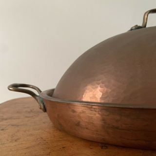 BAZAR FRANCAIS NY Oval Copper Pan Vintage 666 14 