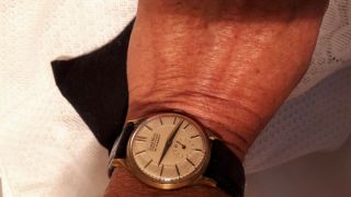 Rare Men/s Vintage Watch " Xaros " - Ancre 17 Rubis.  Made In Italy.  Linen Dial