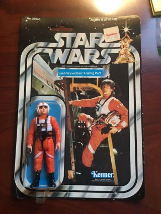 1979 Vintage Star Wars Luke Skywalker X - wing Action Figure 21 Back Card Cardback 3