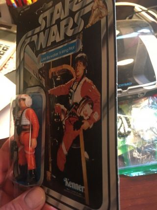 1979 Vintage Star Wars Luke Skywalker X - wing Action Figure 21 Back Card Cardback 4
