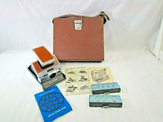Vintage Polaroid Sx - 70 Land Camera With Leather Case (a1)