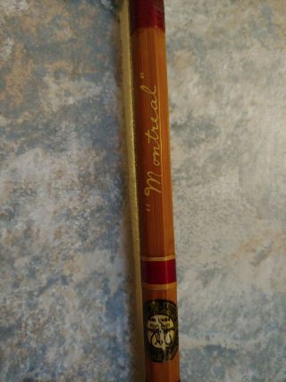 Antique Montreal Abbey & Imbrie 9 ft 4 in Bamboo Fly Rod fishing Schultz RARE 2