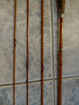 Antique Montreal Abbey & Imbrie 9 ft 4 in Bamboo Fly Rod fishing Schultz RARE 6