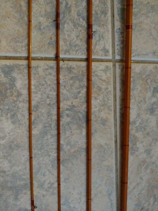 Antique Montreal Abbey & Imbrie 9 ft 4 in Bamboo Fly Rod fishing Schultz RARE 7