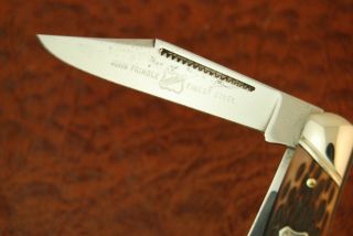 VINTAGE JOHN PRIMBLE USA FINEST STEEL JIGGED DELRIN 3 BLADE STOCKMAN KNIFE (4192 3